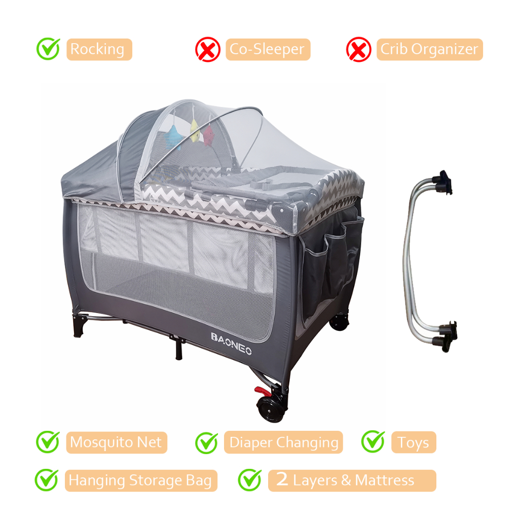 Multifunctional Baby Crib Foldable Baby Bed with Diaper Table Cradle Kid Game Bed Shopee Philippines