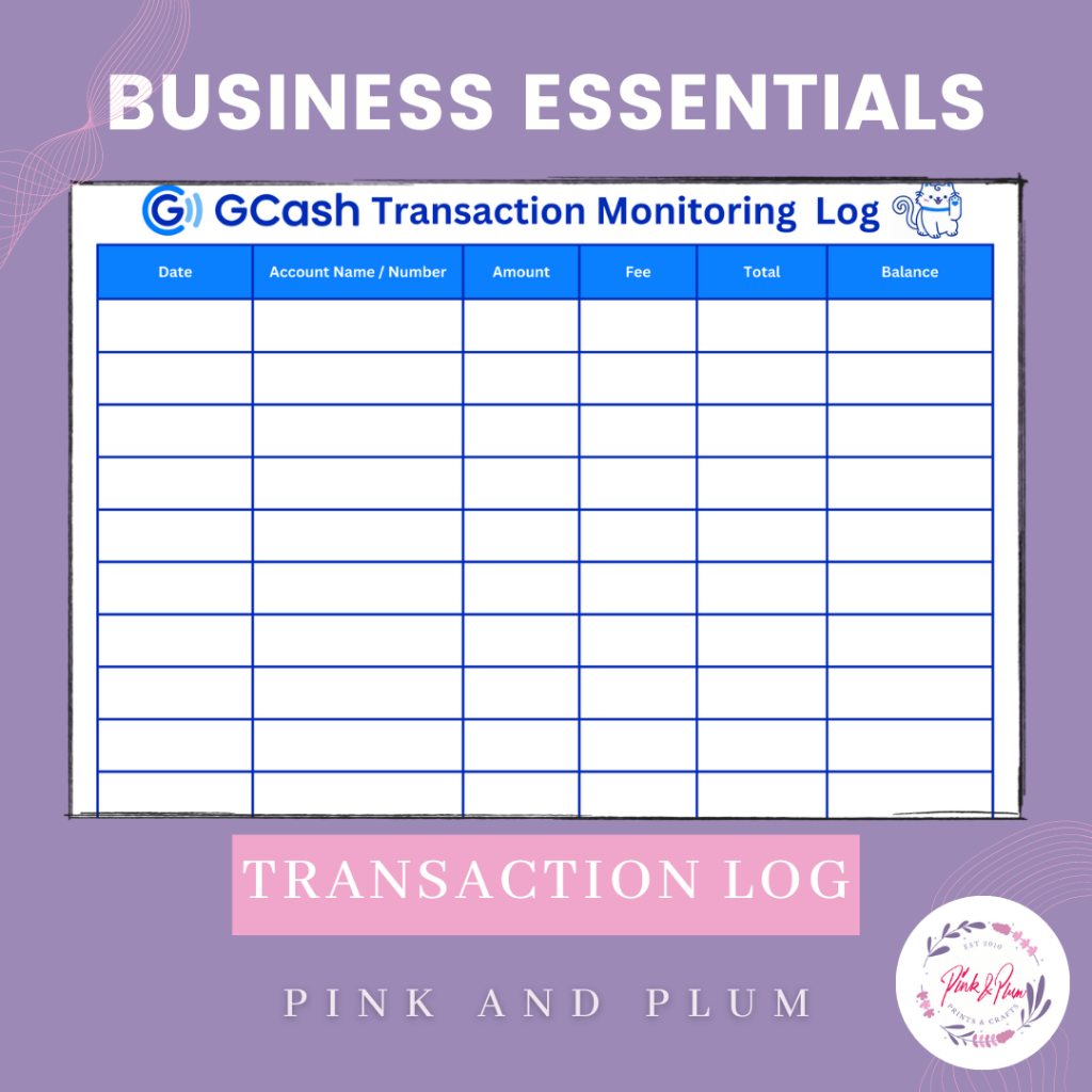 G CASH GCASH Transaction Monitoring Logbook Logsheet 50 pages Padded ...