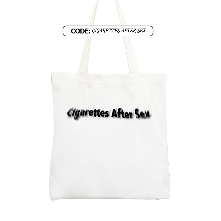 Cigarettes After Sex White Canvas Tote Bags
