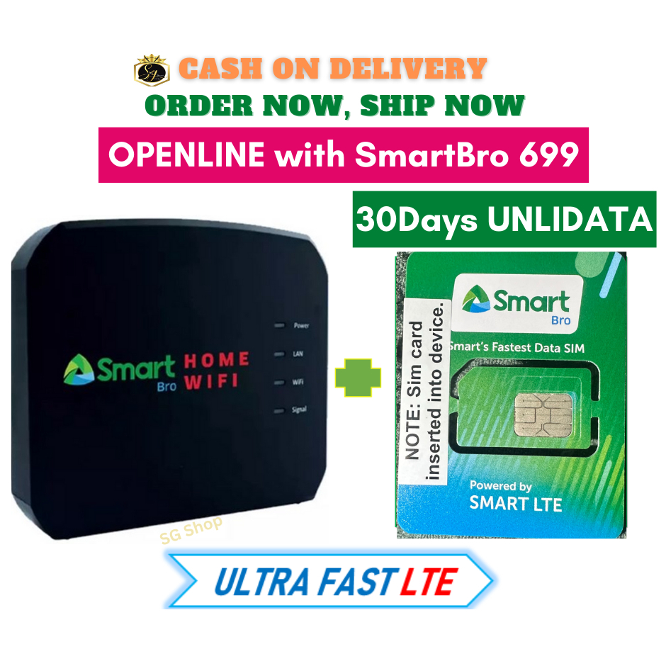 SMART BRO HOME PREPAID WIFI 30DAYS UNLIDATA Sim card | Shopee Philippines