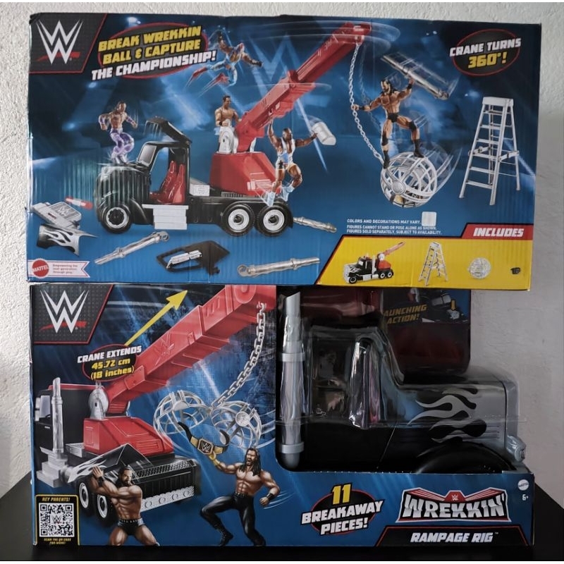 WWE Mattel Wrekkin Rampage Rig Breakaway Playset for Wrestler Wrestling ...