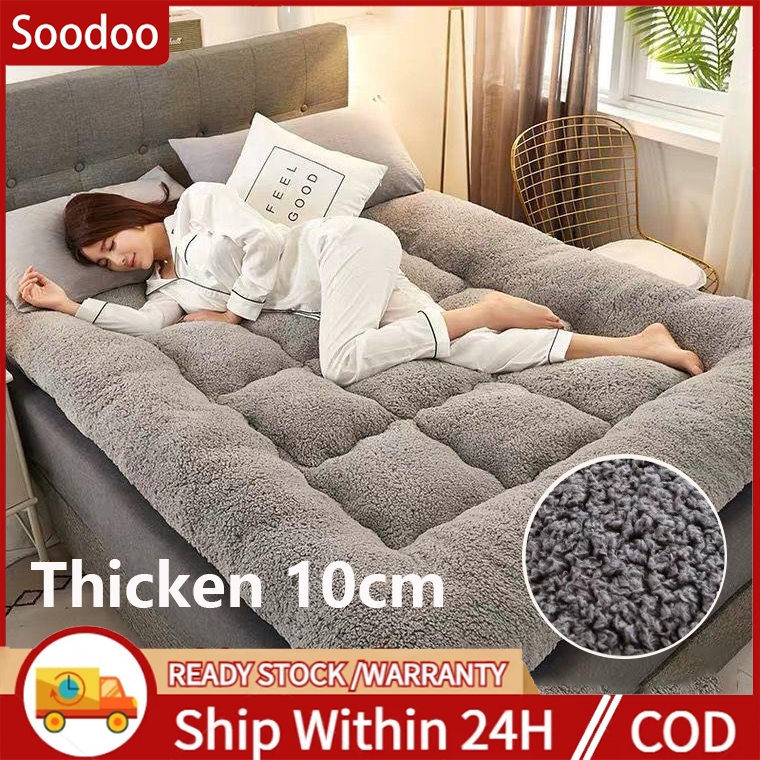 2M Lamb Mattress tatami mattress Topper Thicken 10cm Foldable Matress ...