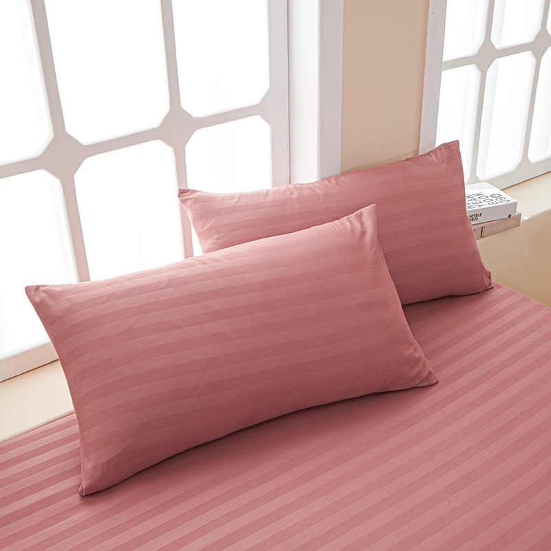 Korean 2 pcs Overlap Pillowcase Plain Stripes Hotel Quality Canadian Cotton Super Soft Cool