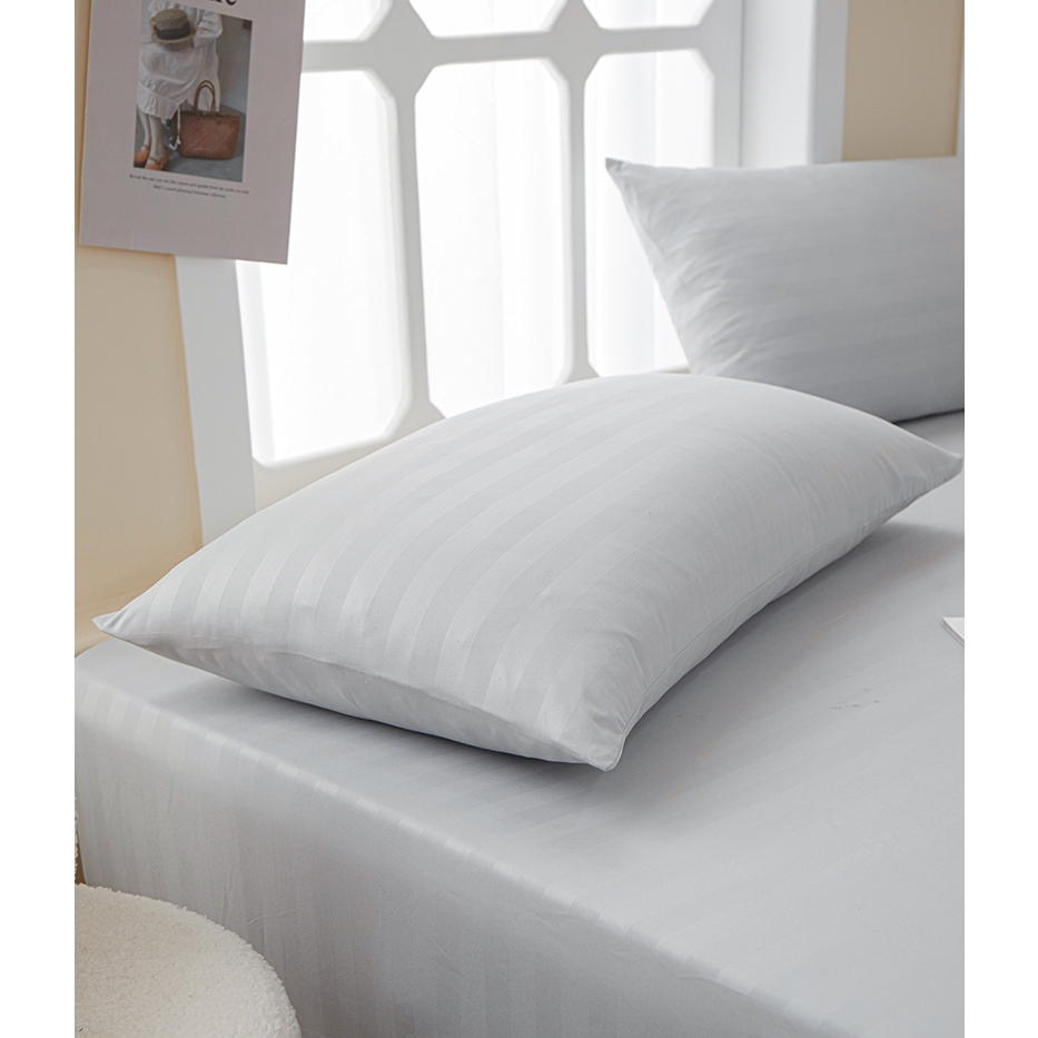Korean 2 pcs Overlap Pillowcase Plain Stripes Hotel Quality Canadian Cotton Super Soft Cool