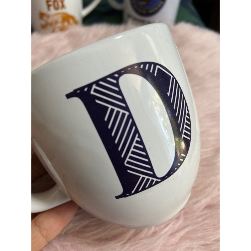 Letter D design white ceramic mug from Englang | Shopee Philippines