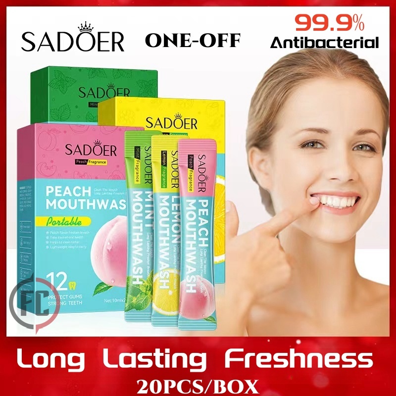 SADOER Travel Mouth Wash Packets Portable Disposable Mouthwash Bag for