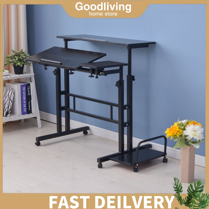 COD Adjustable Height desk Mobile Lift Standing Simple Wheeled Computer