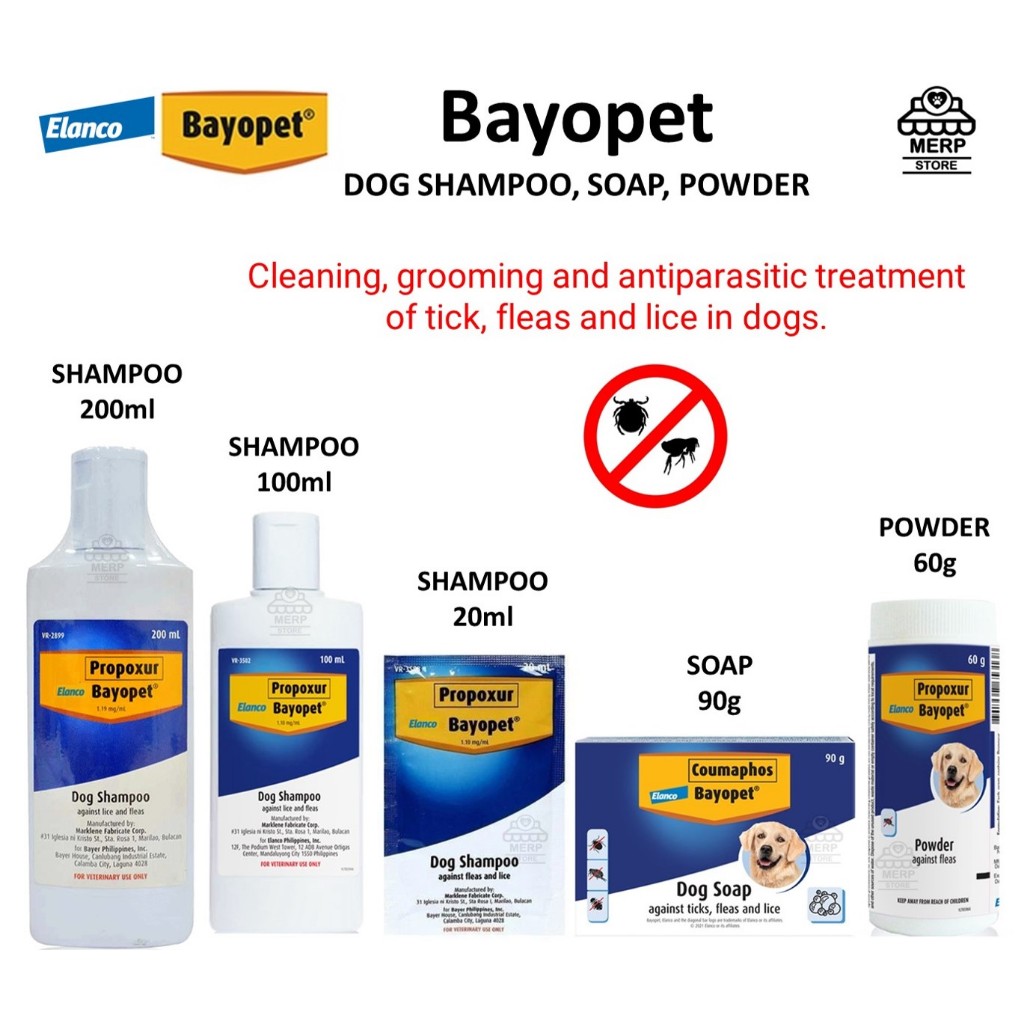 Dog Shampoo Soap Powder Anti Tick Fleas and Lice Bayopet Shopee Philippines