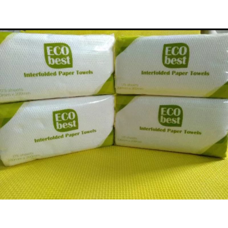 Eco Best Interfolded Paper Towels 175 sheets 200gsm | Shopee Philippines