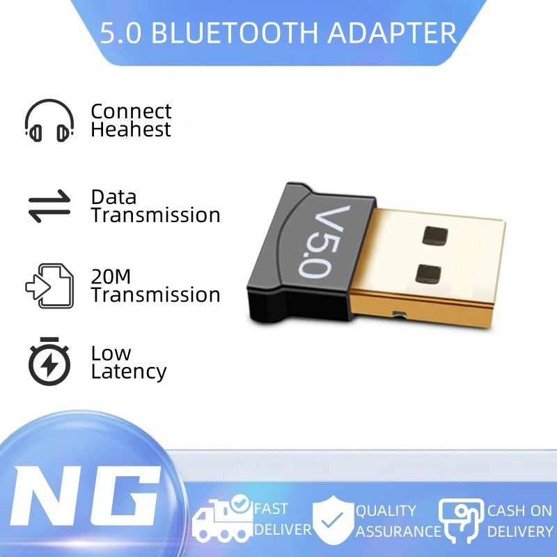 NG MALL Bluetooth 5.0 Receiver USB Adapter Audio Sender for Computer
