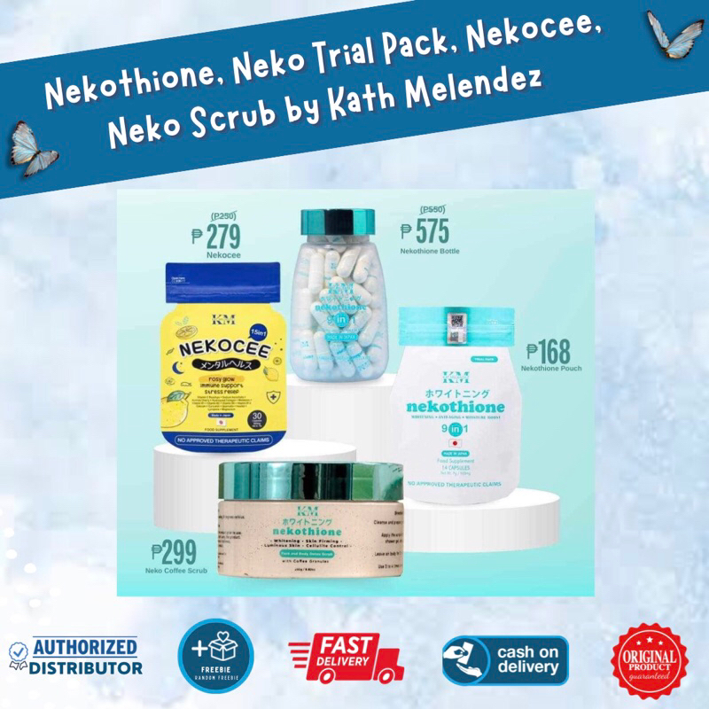 Nekothione, Neko Trial Pack, Nekocee, & Neko Face and Body Detox Scrub by  Kath Melendez