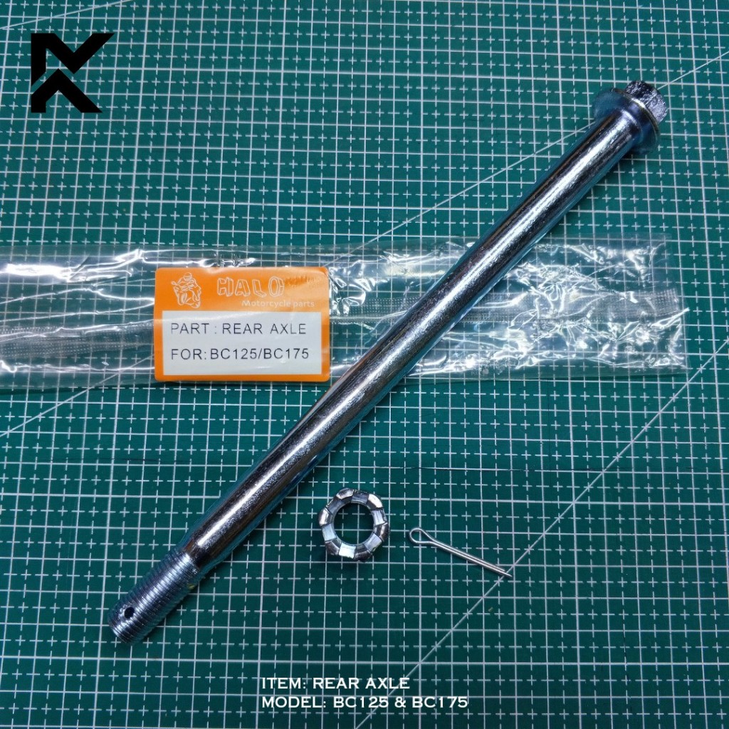 Rear Axle with Nut for Kawasaki Barako 175 (BC175) | Shopee Philippines