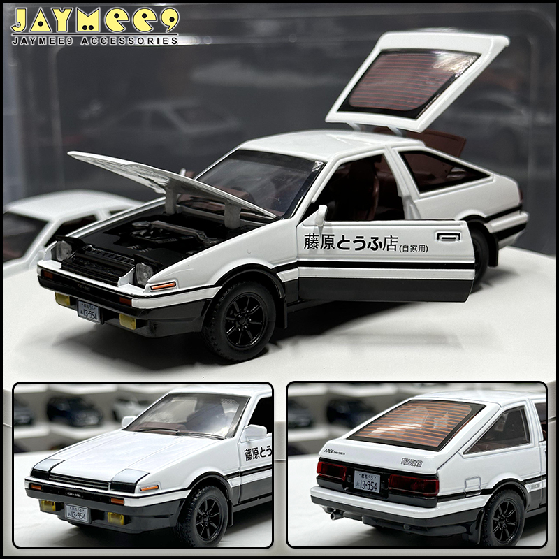 Die Cast Initial D TOYOTA AE86 Trueno 1:32 Fujiwara Tofu ALLOY CAR ...