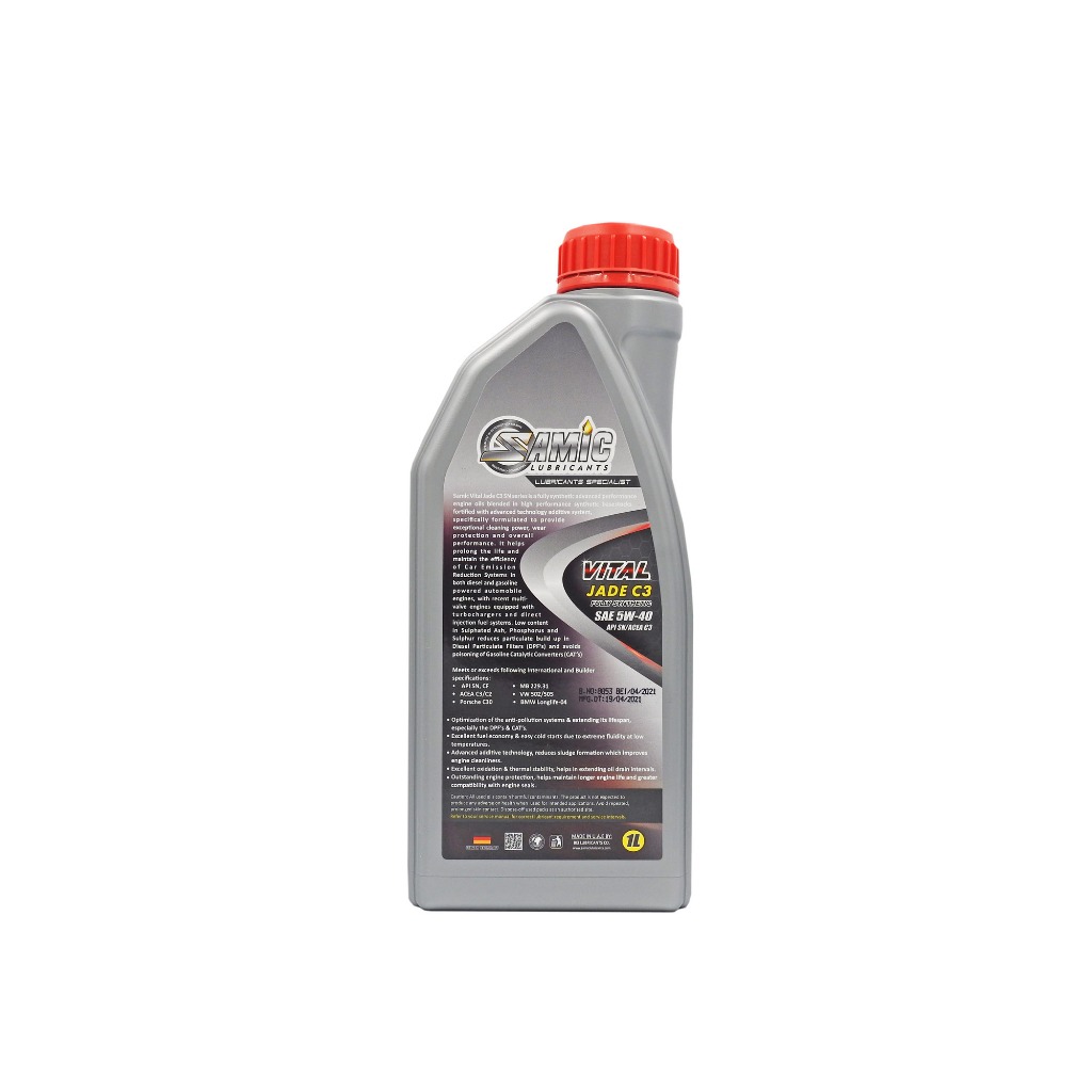 Samic Vital Jade C3 SN/ACEA C3 5W40 Fully-Synthetic Gasoline/Diesel ...