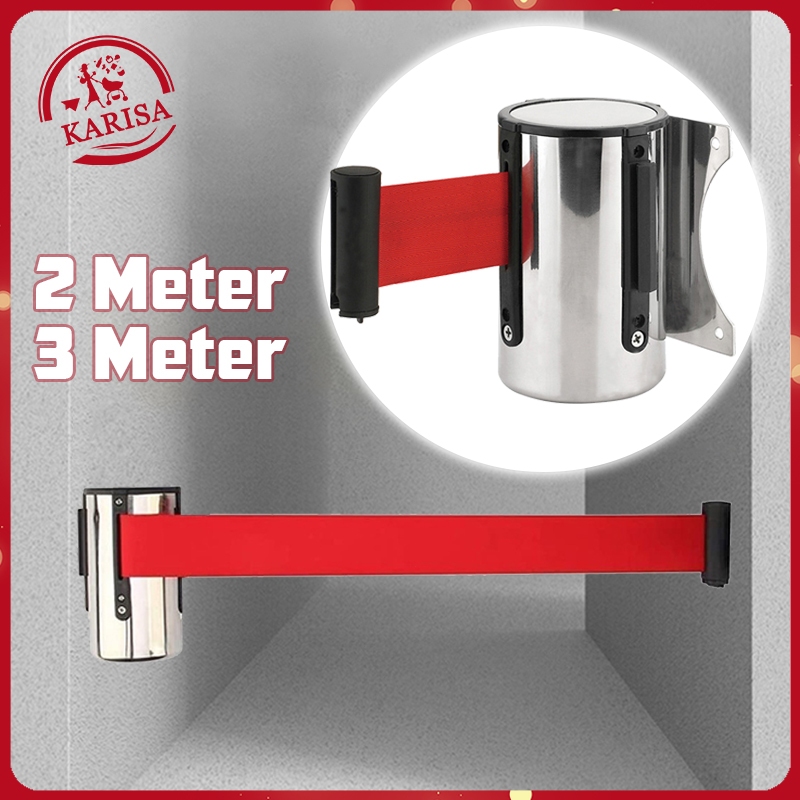 3 Meter Crowd Control Belt Barrier Stanchion Post Retractable Crowd ...