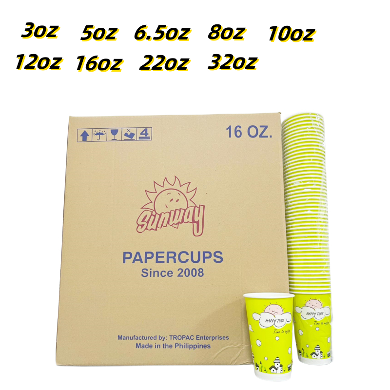1box Disposable paper cup with pattern (without lid) | Shopee Philippines