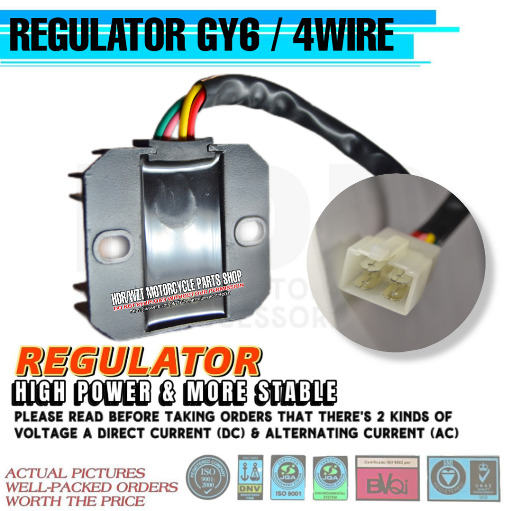 HDR REGULATOR RECTIFIER FOR (UNIVERSAL) GY6 - 4WIRES JAPAN QUALITY ...