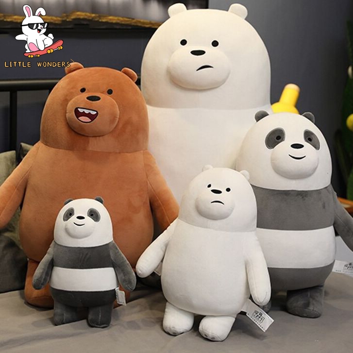 28cm Cute teddy bear we bare bear collection Lovely Sitting Plush Toy ...