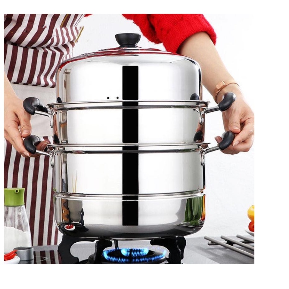 3 Layer Multi-functional Stainless Steel Steamer Cookware For Induction ...