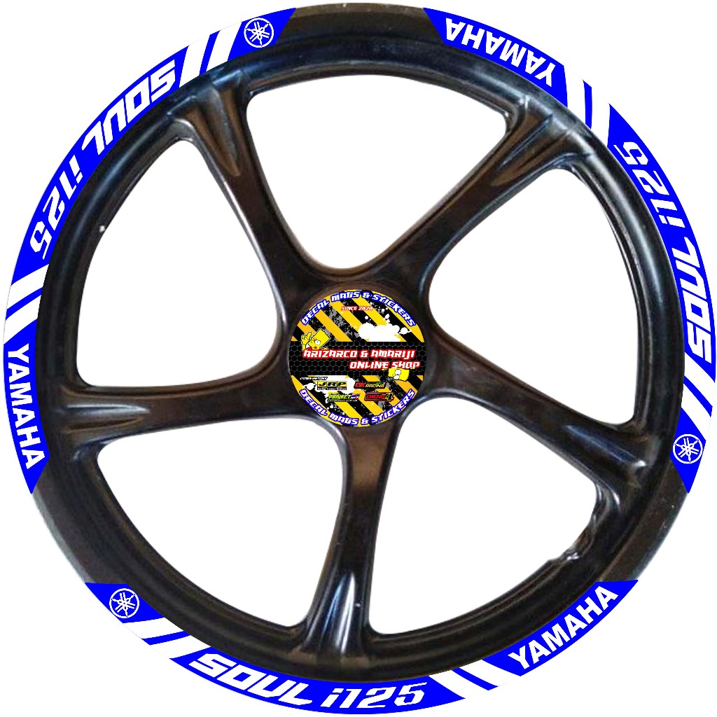 MIO SOUL i125 NEW MAGS STICKER DECALS (SET FOR 2 WHEELS, FRONT AND REAR ...