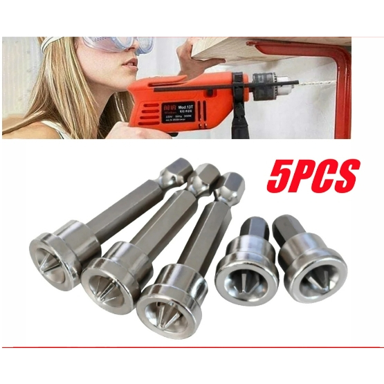 5PCS Magnetic Positioning Screwdriver Bits Head 25/50mm Positioning Bit ...