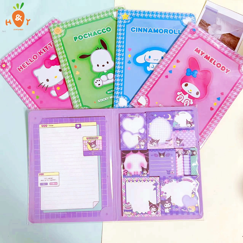 Convenience Book set Cute Sticky Note Book set Paste Notepad Sanrio ...