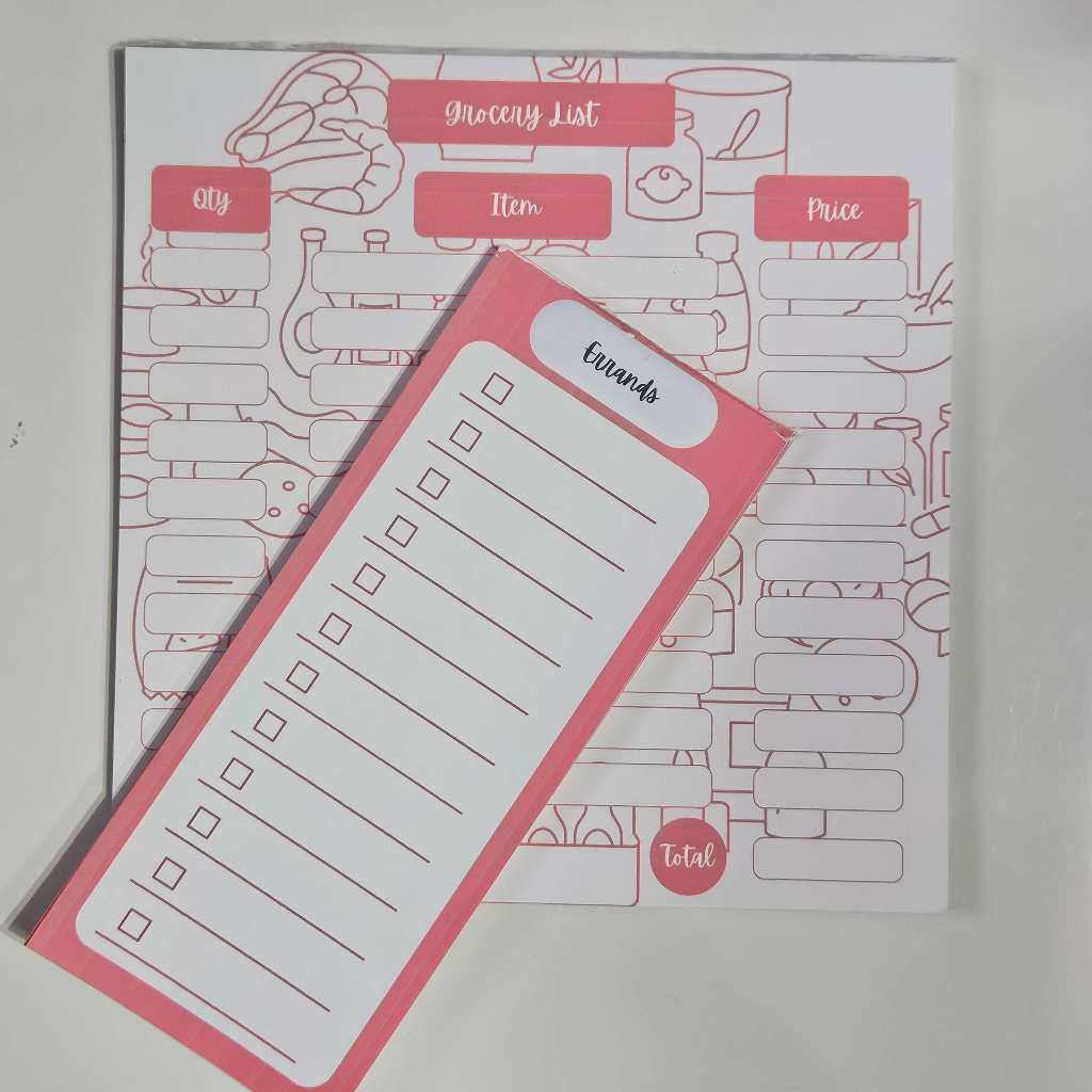 Grocery List and Errands List Notepad Set | Shopee Philippines