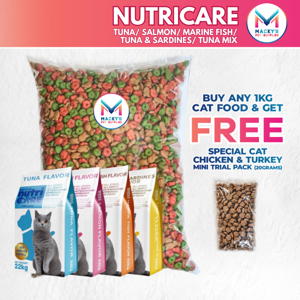 Nutricare (Tuna / Salmon / Marine Fish / Tuna & Sardines / Tuna Mix) 1 kilo / 500g / 250g Dry