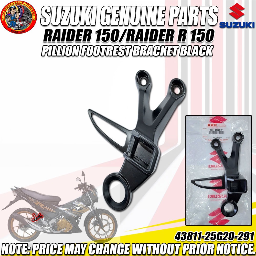 RAIDER 150/RAIDER R 150 PILLON FOOTREST BRACKET RIGHT BLACK (SGP ...