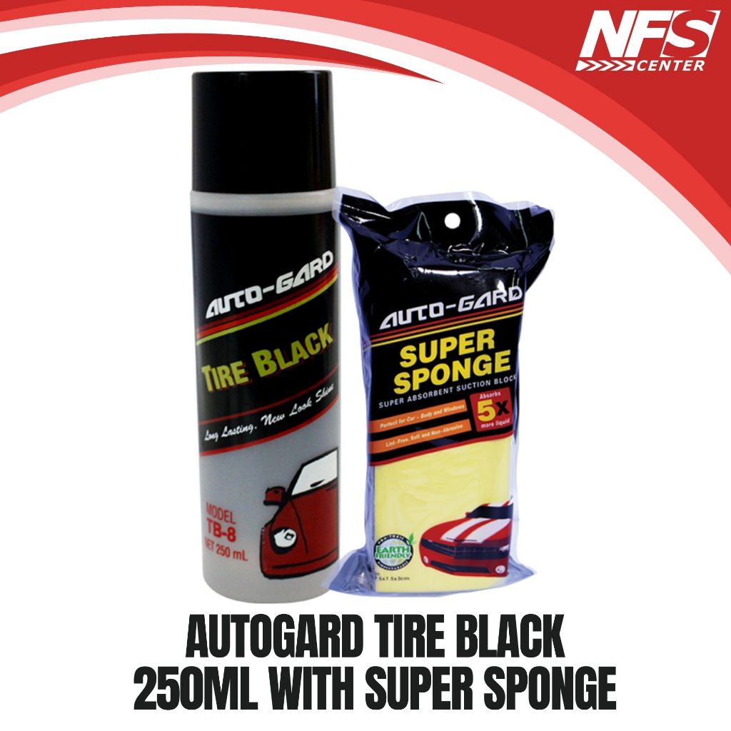 Autogard Tire Black 250ml with Super Sponge Shopee Philippines
