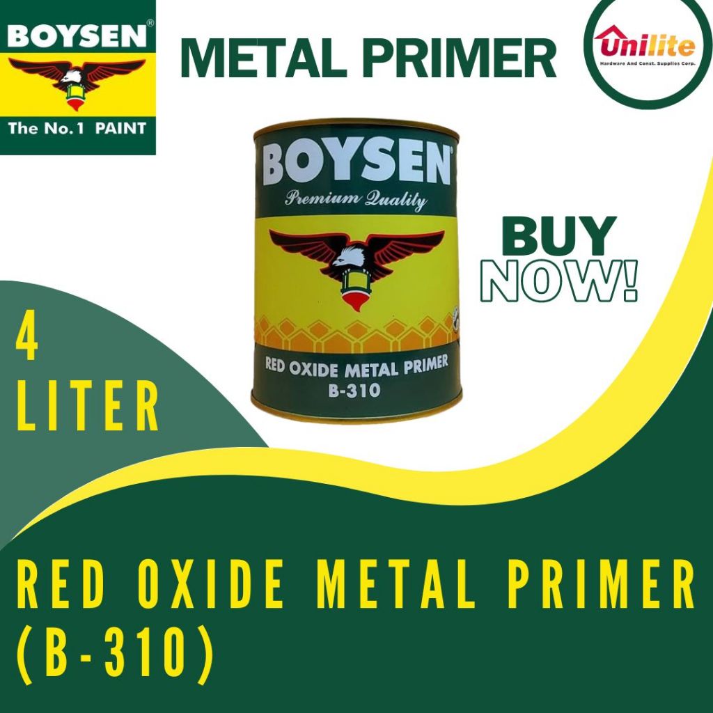 BOYSEN RED OXIDE PRIMER (1 & 4 LITER) | Shopee Philippines