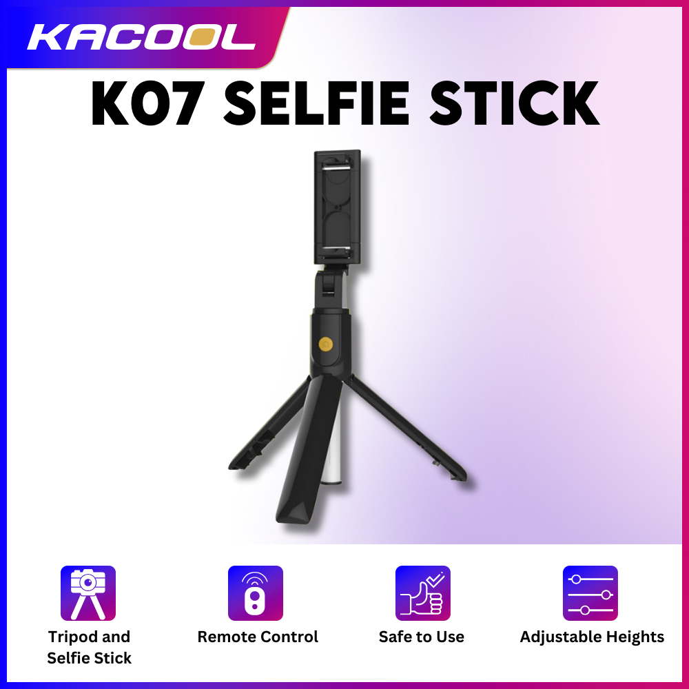 K07 Selfie Stick 3 In 1 Wireless Bluetooth Android Foldable Handheld Monopod Tripod Mobile
