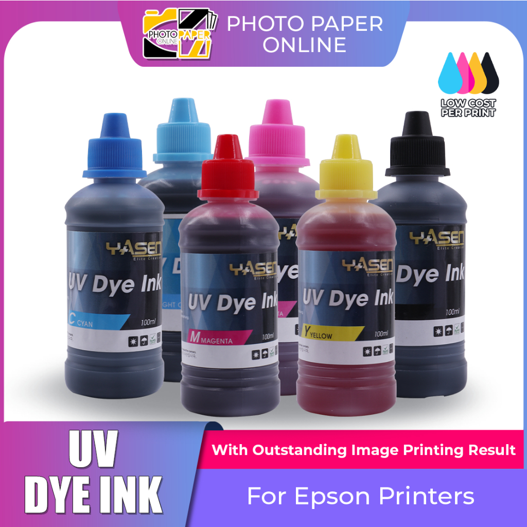 Yasen 100ml Epson Uv Dye Ink Inkjet Printer Ink Shopee Philippines 0772