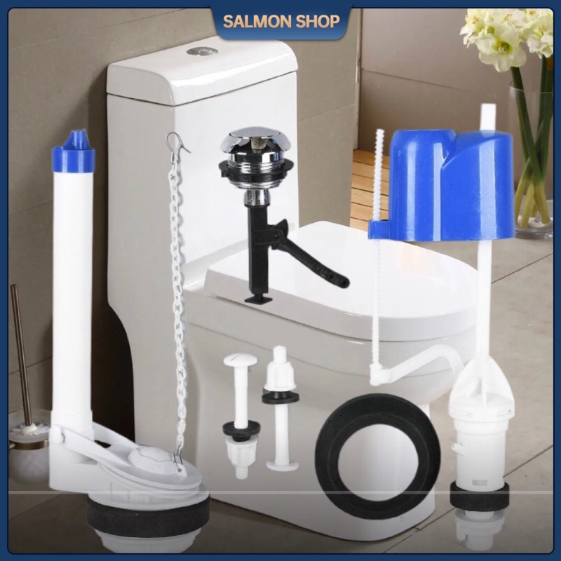 1Set Toilet Water Tank Fitting Toilet Flush Kit Set Level Type/Push ...