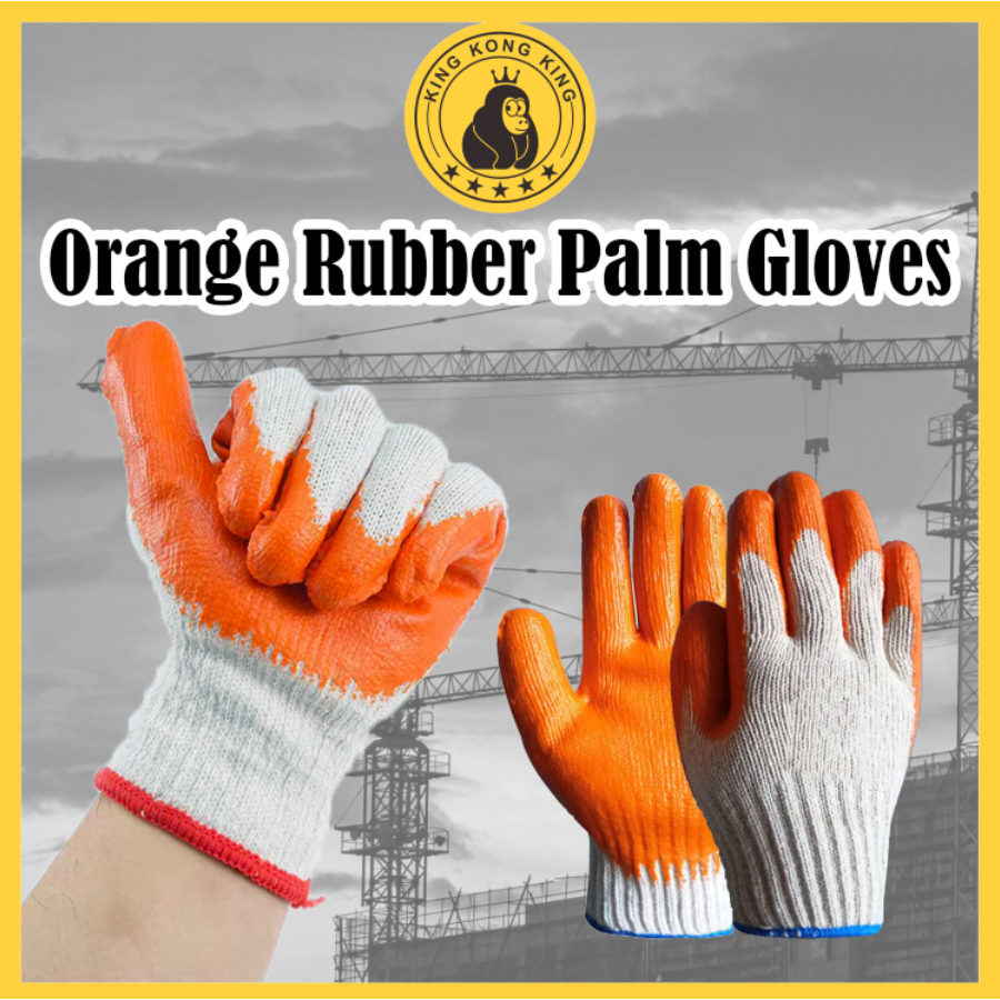 Knitted Gloves Rubber Palm Work Gloves Palm Working Gloves, Latex