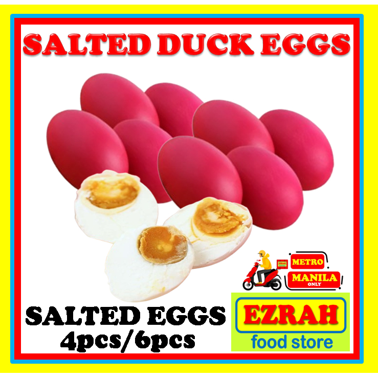 Salted Duck Eggs Itlog Maalat Pula XL / Jumbo 4pcs | Shopee Philippines