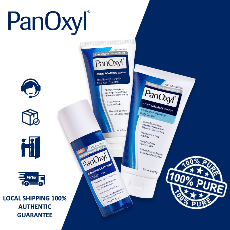 PanOxyl Acne Foaming Wash Benzoyl Peroxide 10 Maximum Strength /Creamy
