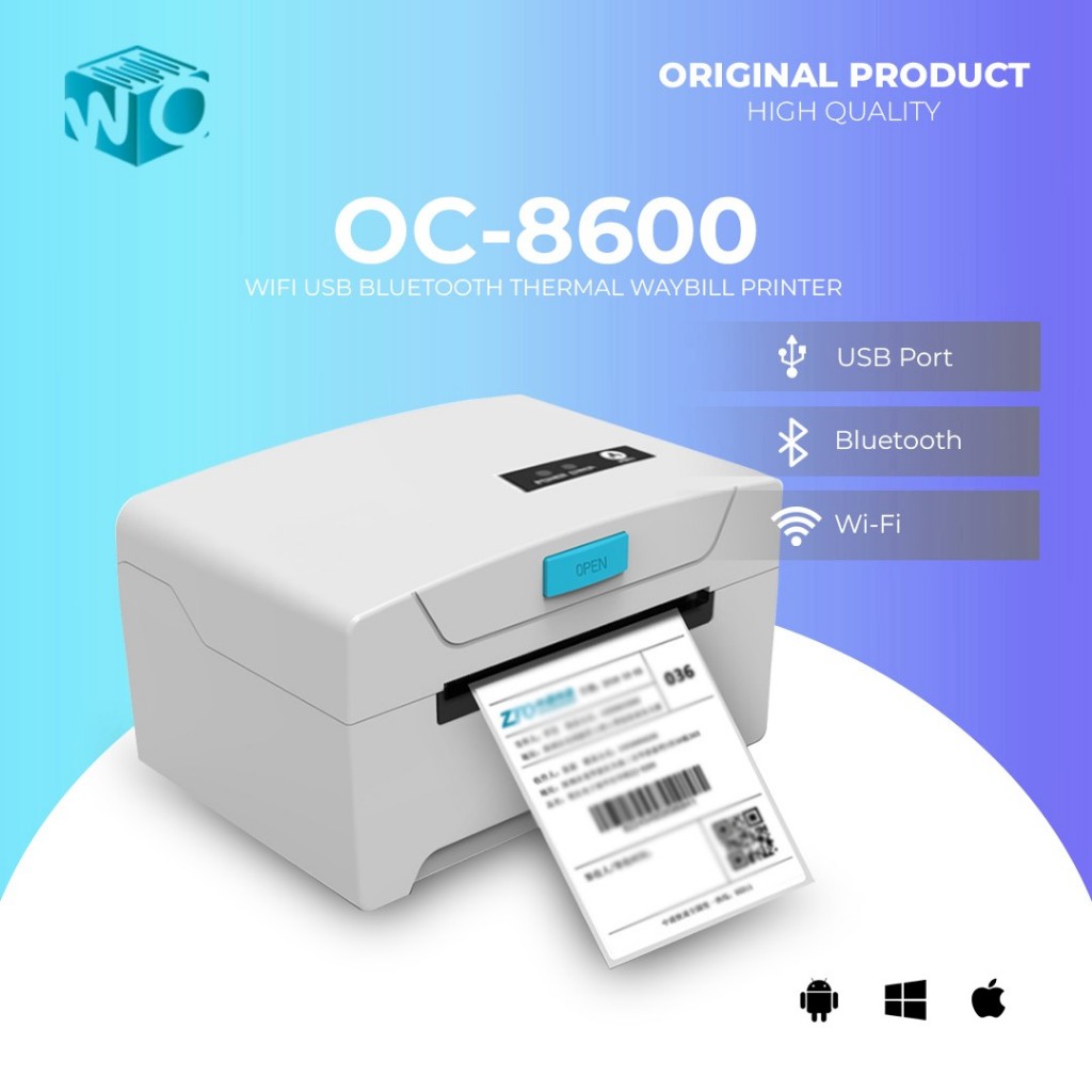 Officom Waybill Label Printer Bluetooh Usb A Printer X Shipping Printer Free Pcs