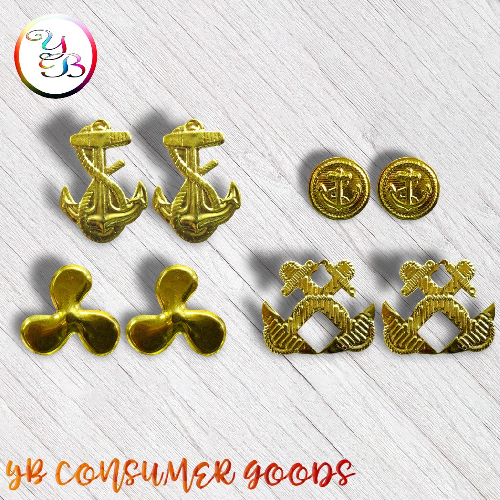 Maritime Shoulder board logo pin , Anchor , propeller , cross anchor ...