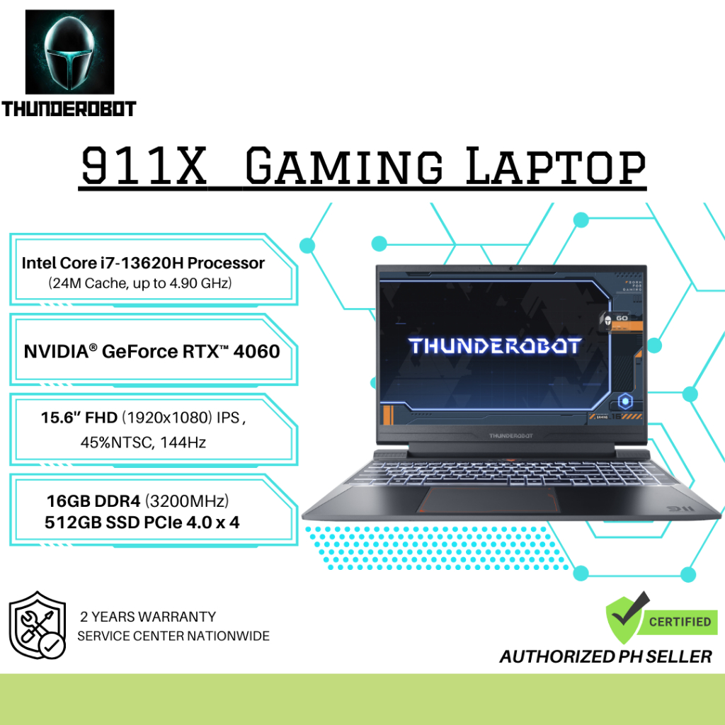 Thunderobot 911X Gaming Laptop 15.6inches Intel Core i7-13620H | Shopee ...