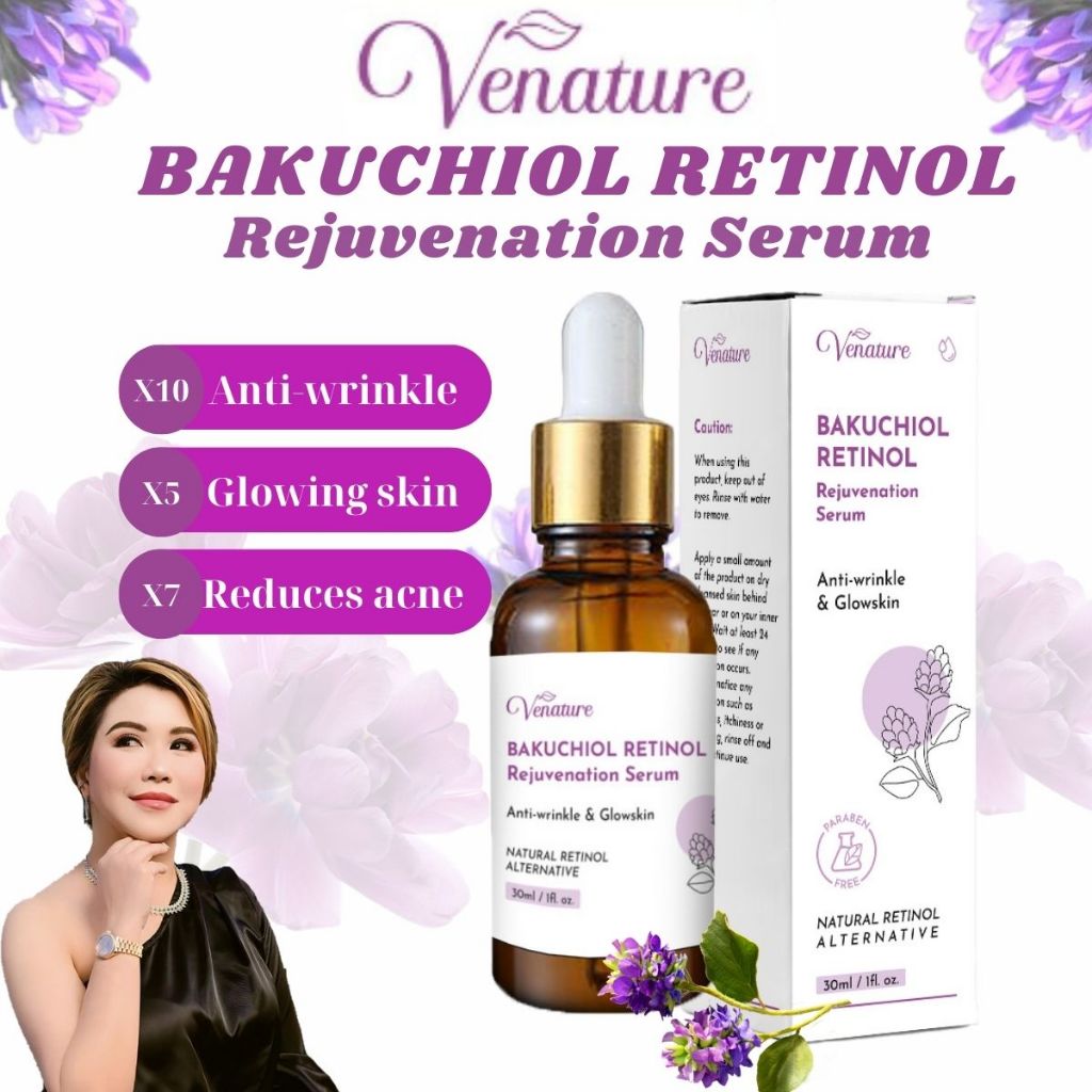 VENATURE Bakuchiol Retinol Rejuvenation Serum Whitening Skin Reduce ...