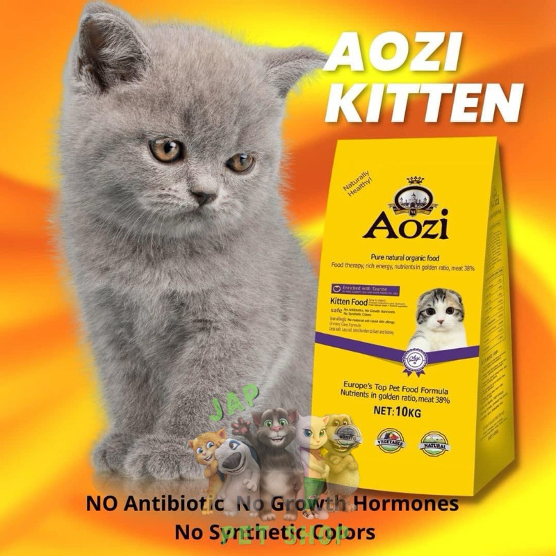 Aozi Cat Pure and Organic Food for Kitten 10kg & Adult 20kg | 1 Sack ...