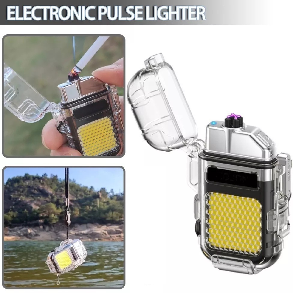 PLA Electric Torch With LED Light Flashlight Transparent Waterproof USB  Rechargeable Plasma ARC | Shopee Philippines