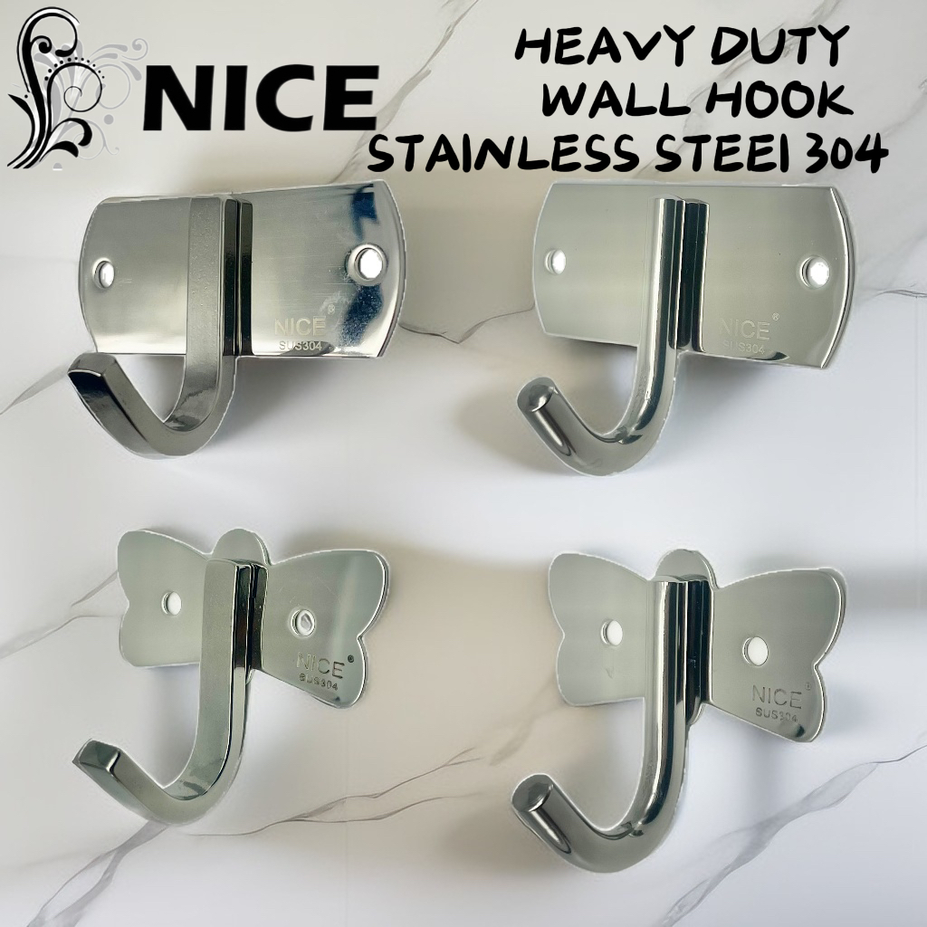 NICE Stainless Steel 304 Wall Hook With Screw | Shopee Philippines