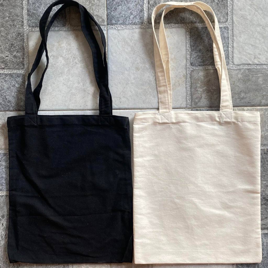 FLAT Tote Bag - CANVAS*1000 Standard Sizes | Shopee Philippines