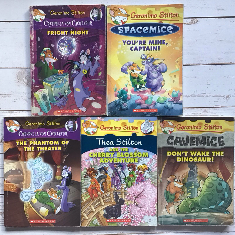 Geronimo Stilton Books [Preloved] Spacemice Cavemice Creepela Von ...