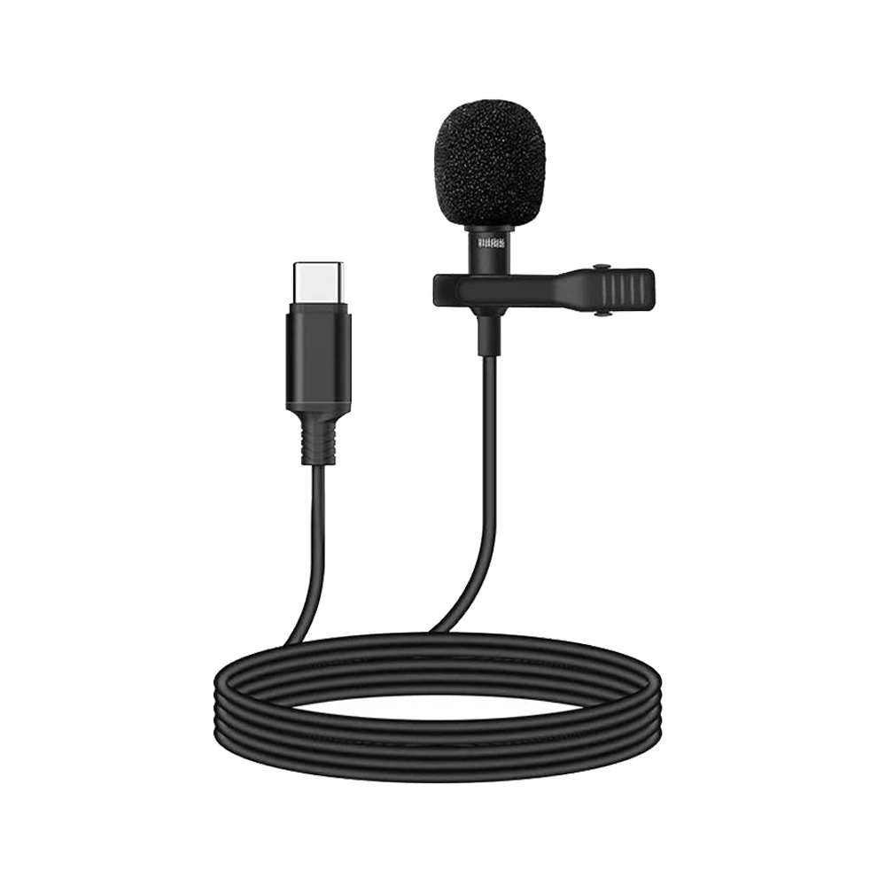 Popcorn Clip Microphone 3.5mm Type-C Mini Lavalier Lapel Mic For Wired ...