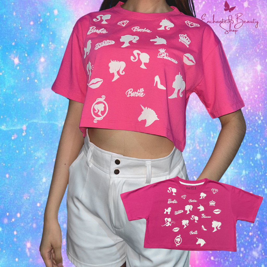 Barbie x ELITE Tees T shirt Crop Top Shirt Made in Bangkok Thailand Shopee Philippines