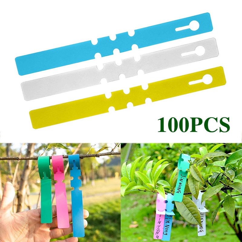 100pcs Adjustable Tree Tags Around Hanging Tags Waterproof Plant Tags ...