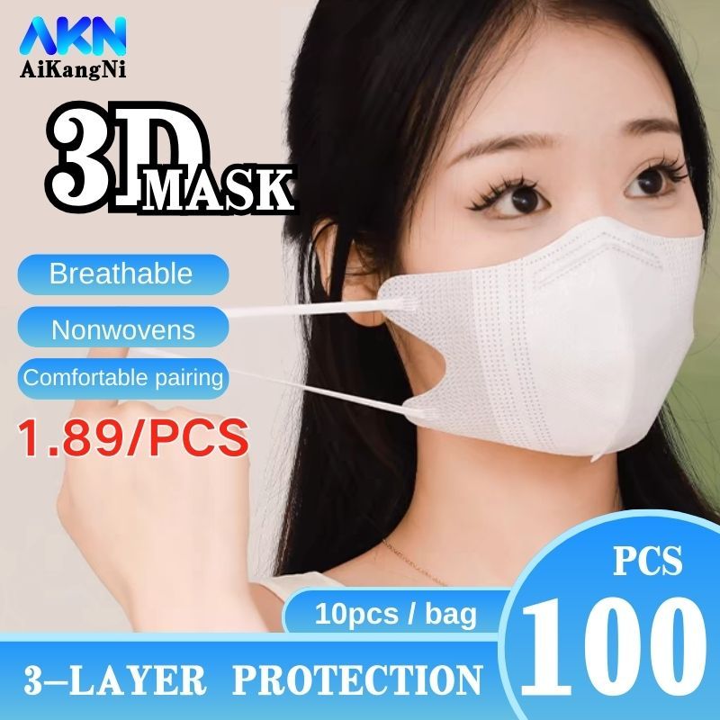 100pcs Facmasks 3D Face Mask Sale Original Butterfly Mask 3ply Fashion ...